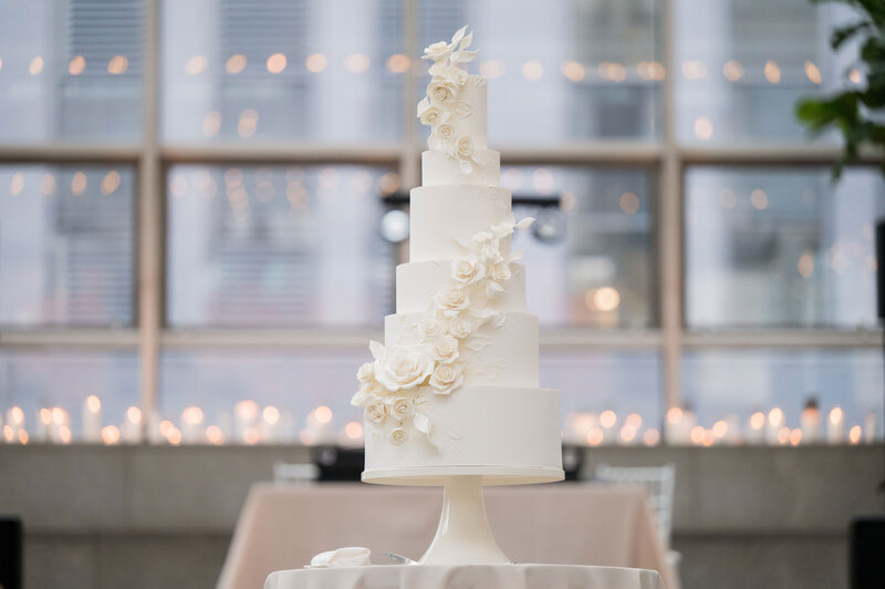 wedding cake by tasty bakery at ppg wintergarden wedding