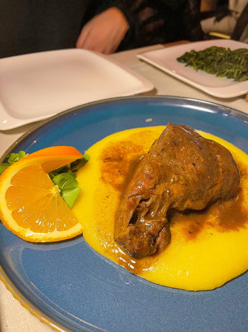 Main dish at Osteria il Bertoldo in Verona, Italy