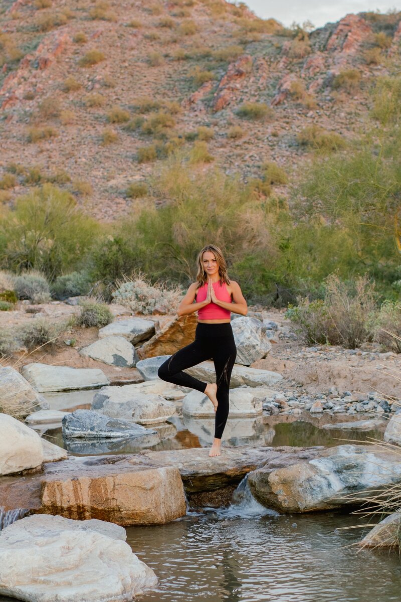 doctor ashley abernathy posing for a branding photo shoot in Silverleaf in north scottsdale az