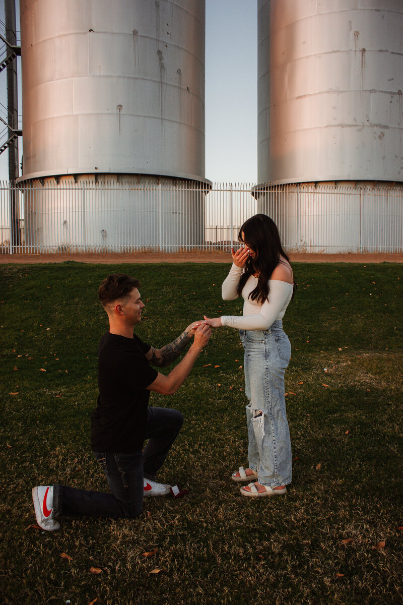 girl getting proposed to