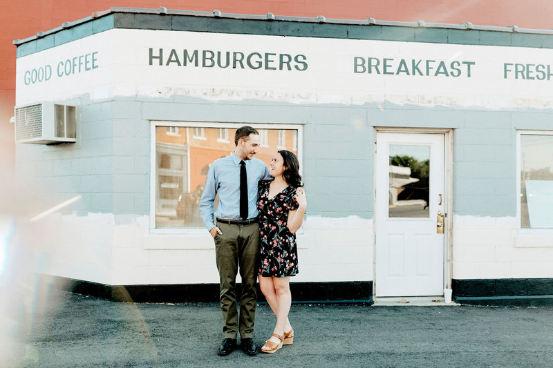 downtown Richmond indiana engagement session