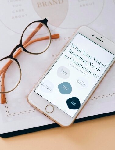 iPhone and glasses image