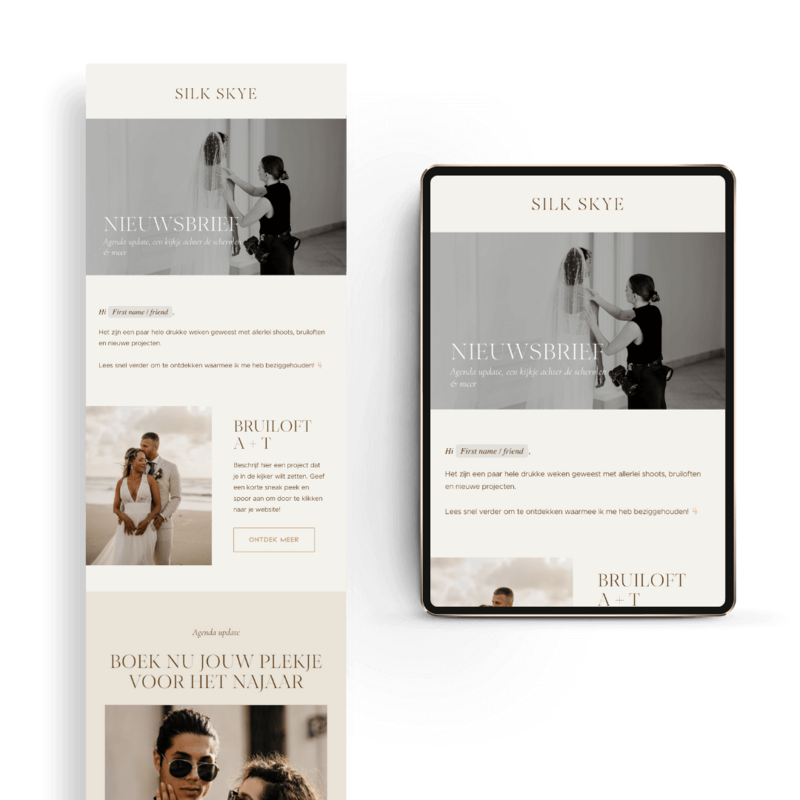 Nieuwsbrief email template voor fotografen