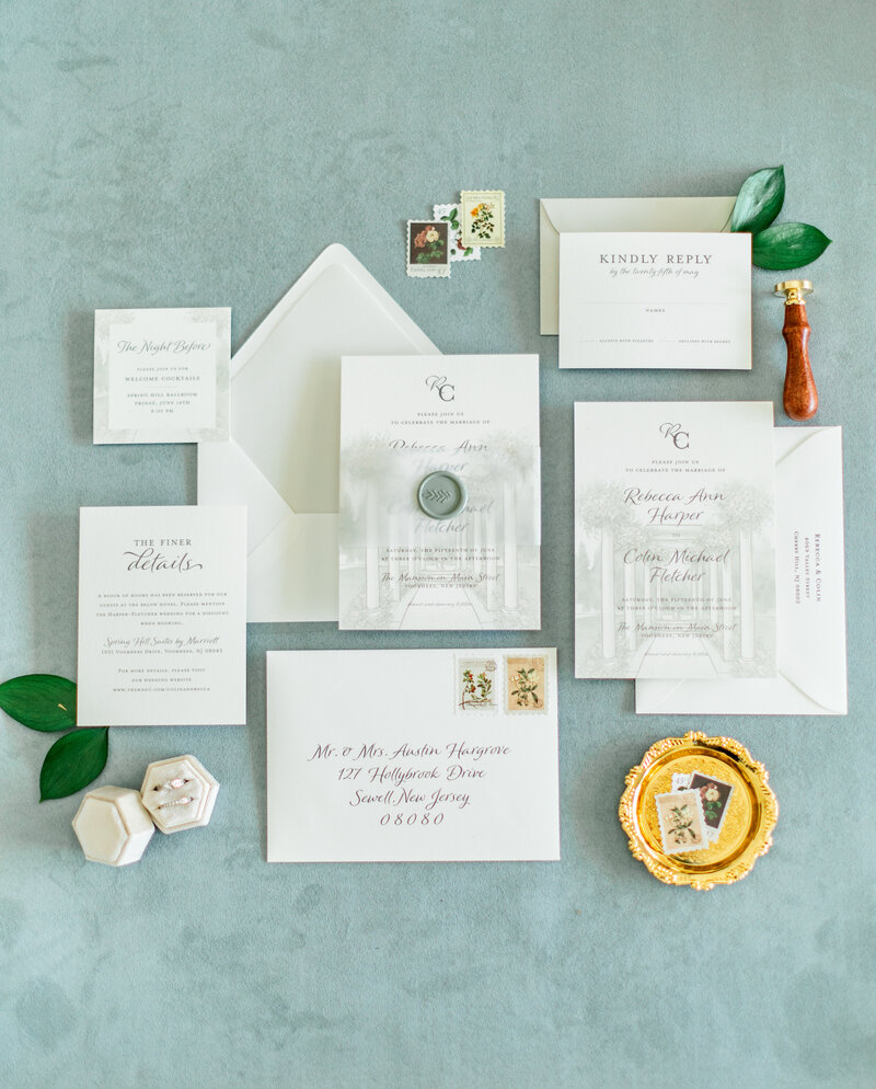 Terra cotta wedding invite