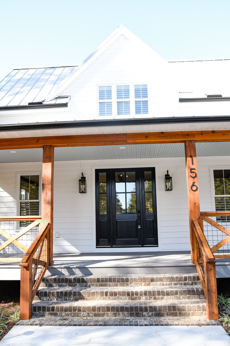 white farmhouse, custom home