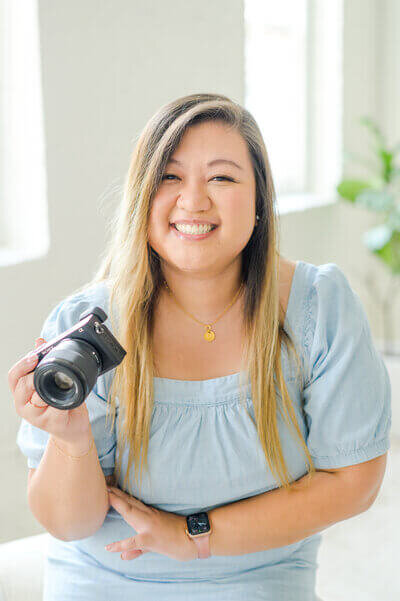 Beckie Rose, founder of NorthRose Studio smiling on video call