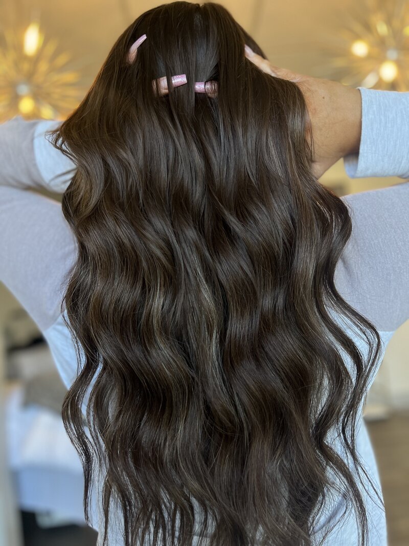 brunette hair stylist in meridian idaho