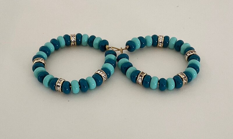 Boucles d'oreille Gabrielle TURQUOISE