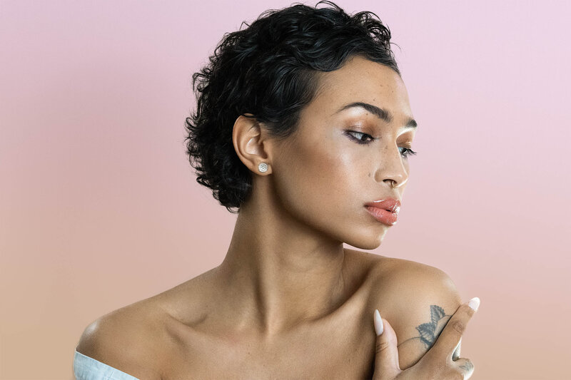 portrait of a model after makeup and hair 