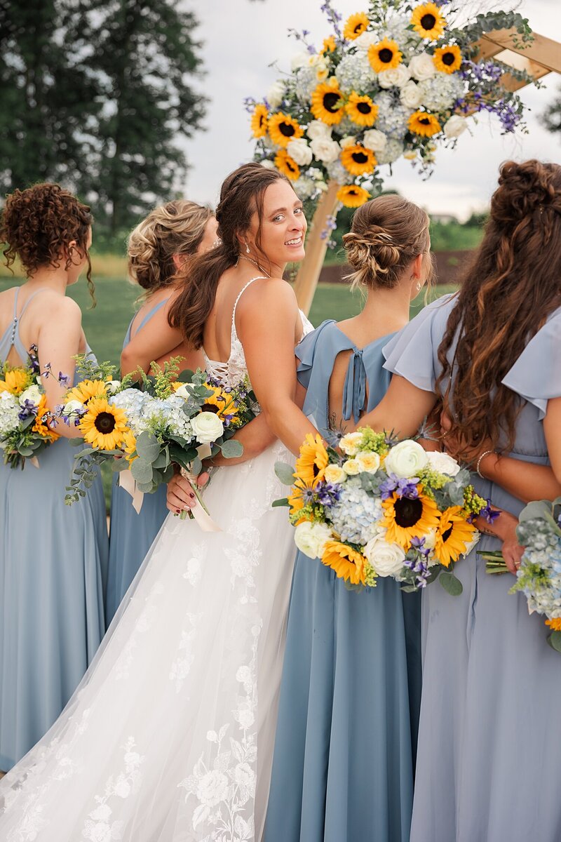 Bride on Wedding Day at the Barn at Sunset Acres
