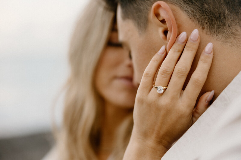 Greece elopement photographer ring picture