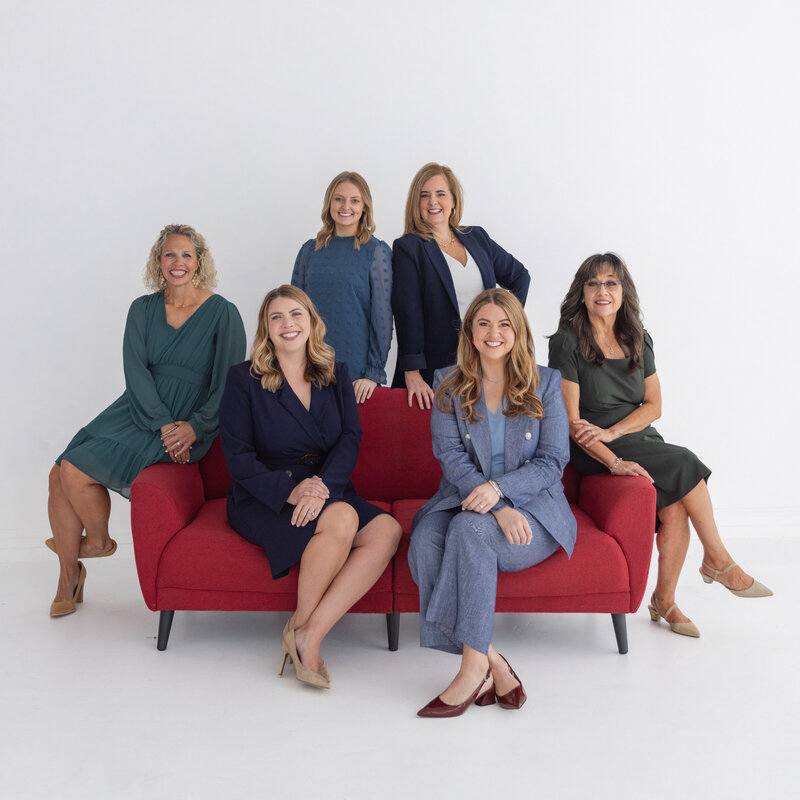 The Haven Realty Group real estate team photographed in studio, showcasing top Dallas-Fort Worth realtors and support staff in 2024.

