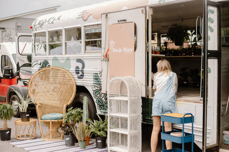 HPC pop-up bus selling indoor plants