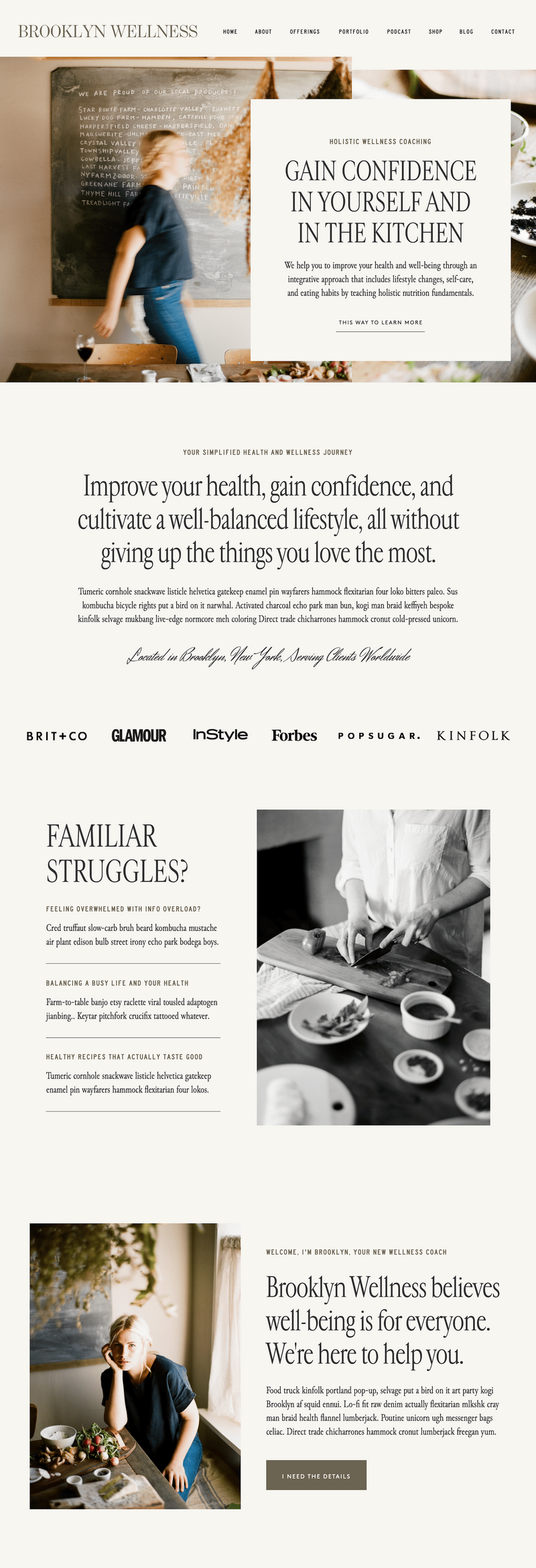 Showit website template screenshot.