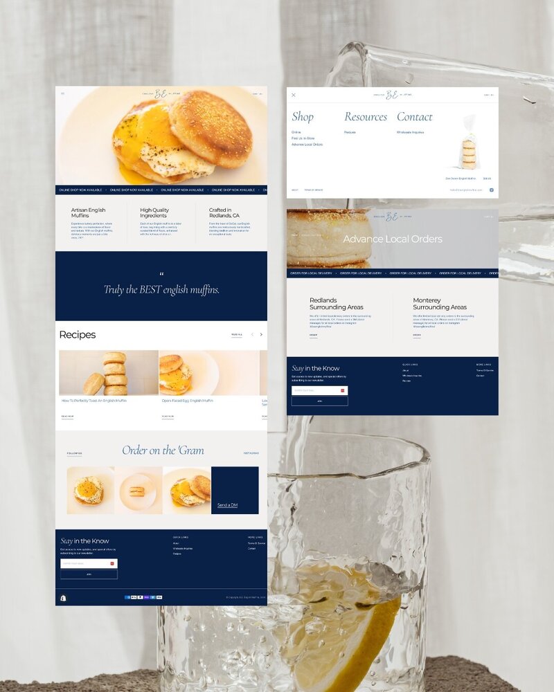 Custom luxury website design for restaurant