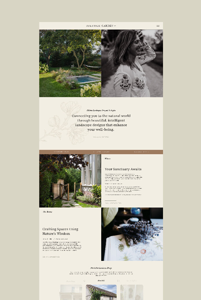 Landscaping website design mockup 4