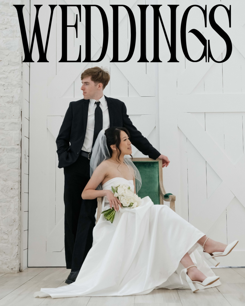 Bride and groom pose during a romantic Texas wedding.
