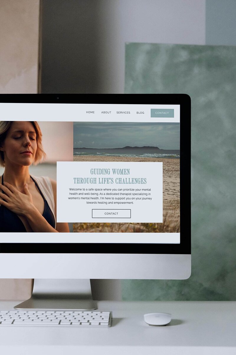A mental therapy website design by Unica Formo for a global wellness challenge, emphasizing holistic health and support