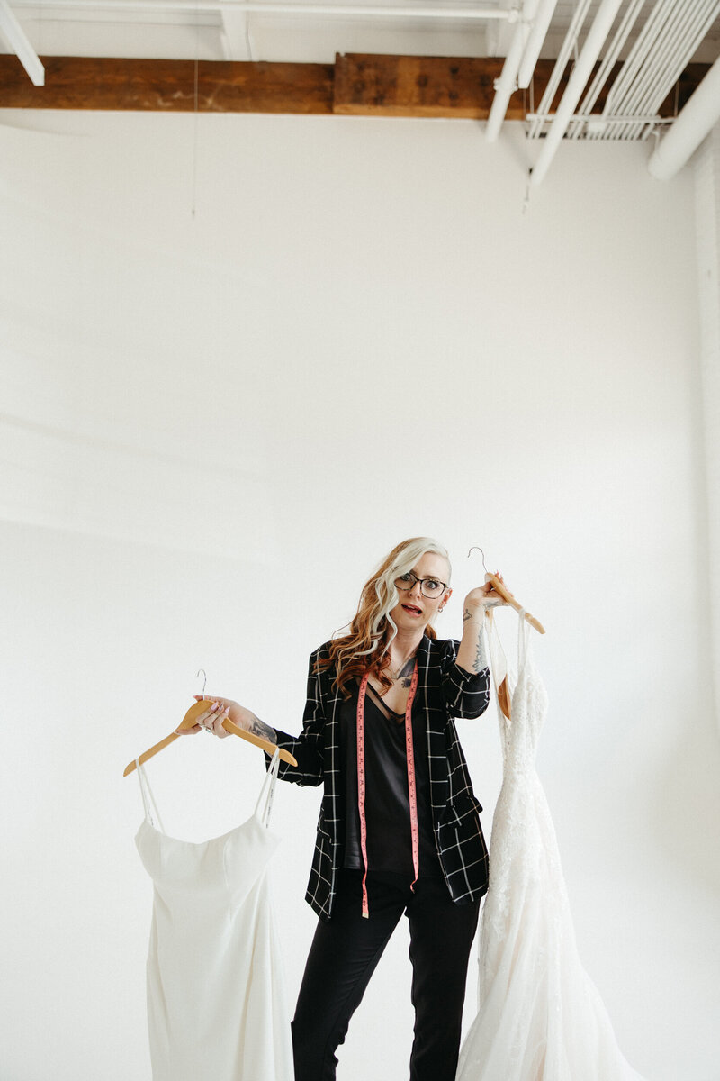 Rachel, seamstress and owner of Change of A Dress