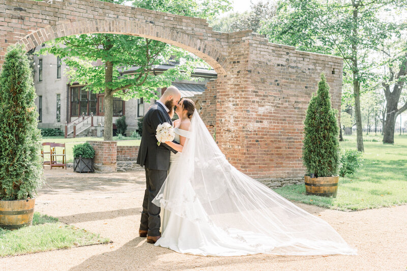 dramatic bride and groom wedding portrait
