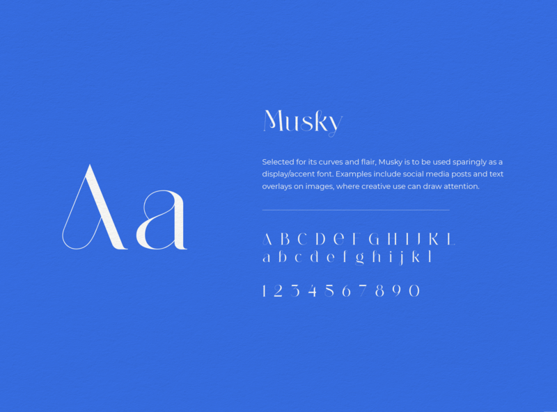 Selected typeface for Dubai fashion brand made with strategy