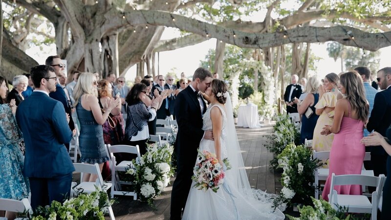 Siobhan & Cal in West Palm Beach captured by Orlando wedding videographers By The Richards.