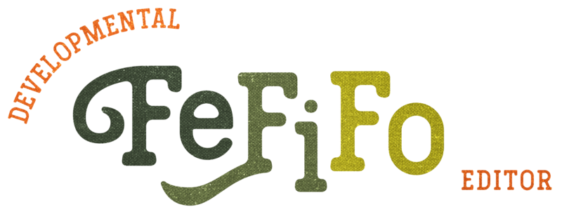 Green and orange developmental editor logo
