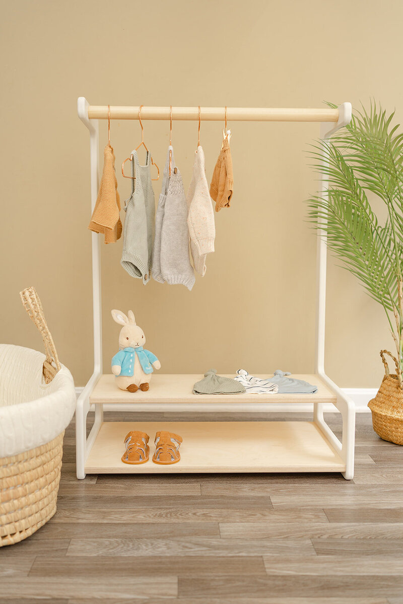 Children’s clothes rack during product photo Fairfax County,Virginia