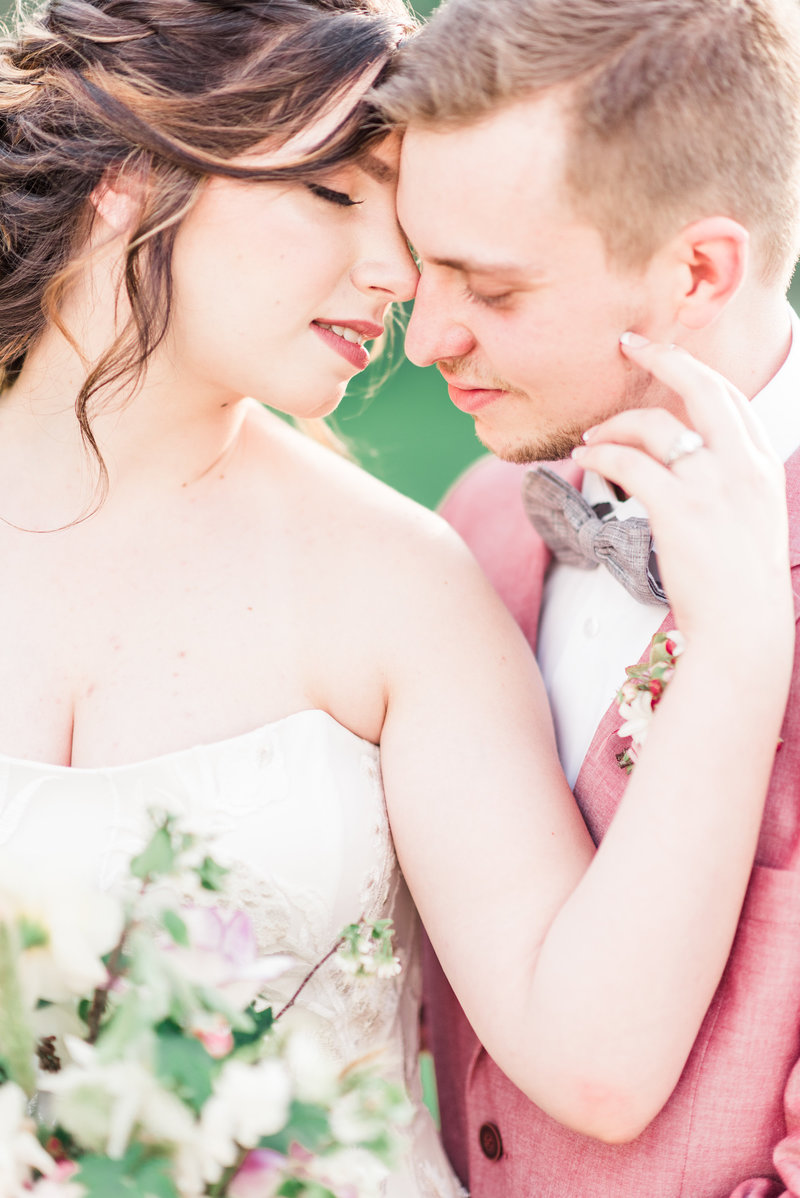 pink and white wedding in Northern Michigan