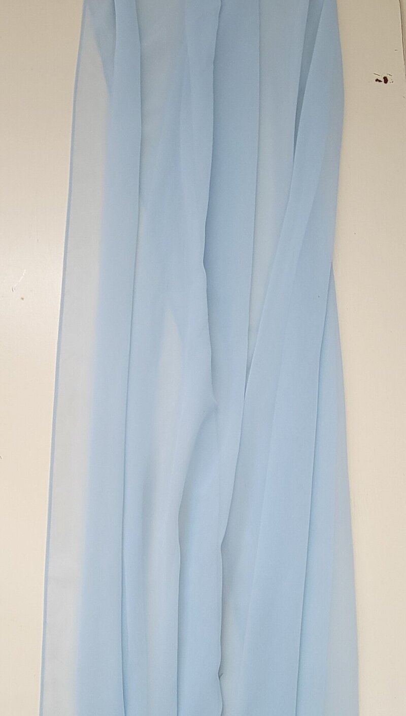Chiffon table runner - Dusty Blue-Rori Ranch Rentals