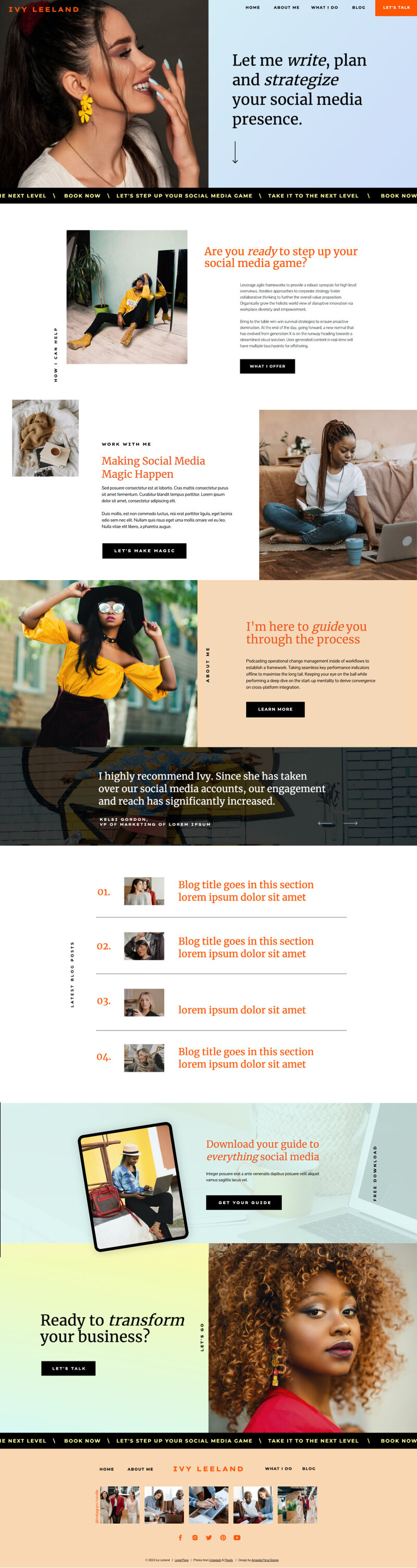 Ivy Leeland Showit Template