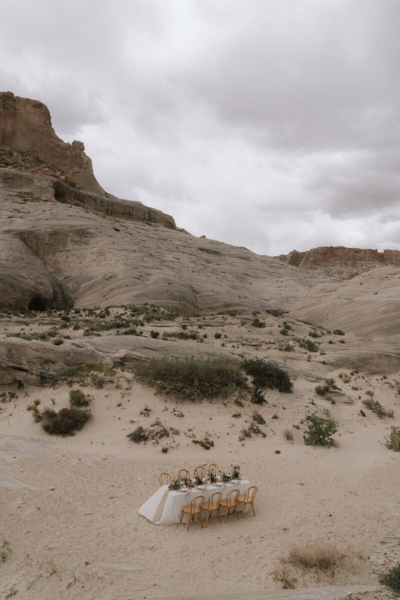 Intimate Tablescape in desert landsape