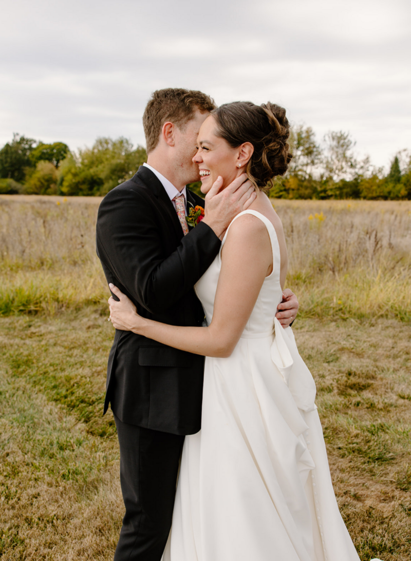 Indiana_Michigan_Wedding Planner_Lafayette_New Journey Farm_Outdoor Wedding_Bridal Fashion_Editorial_Happy Couple