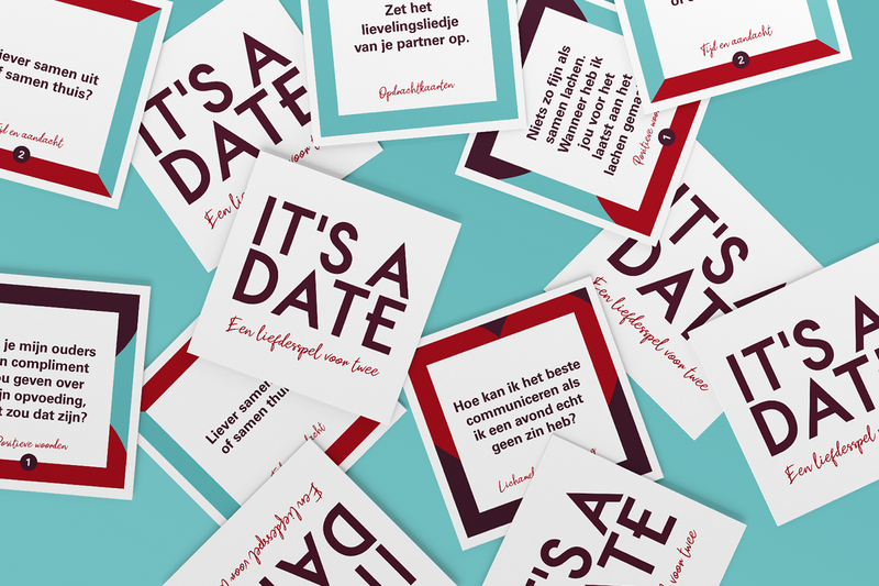 kaarten, It's a date, spel, vragen, marriage course, ontwerp Studio Nijenhuis, Neema Games