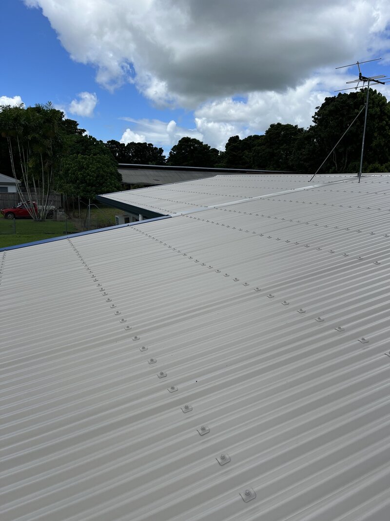 completed reroof colorbond paperbark