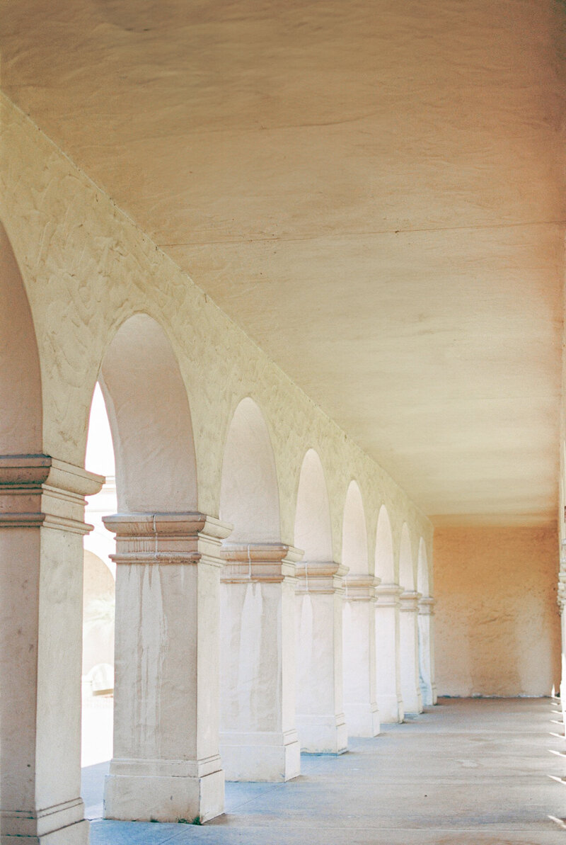European style Arches in walkway of destination wedding