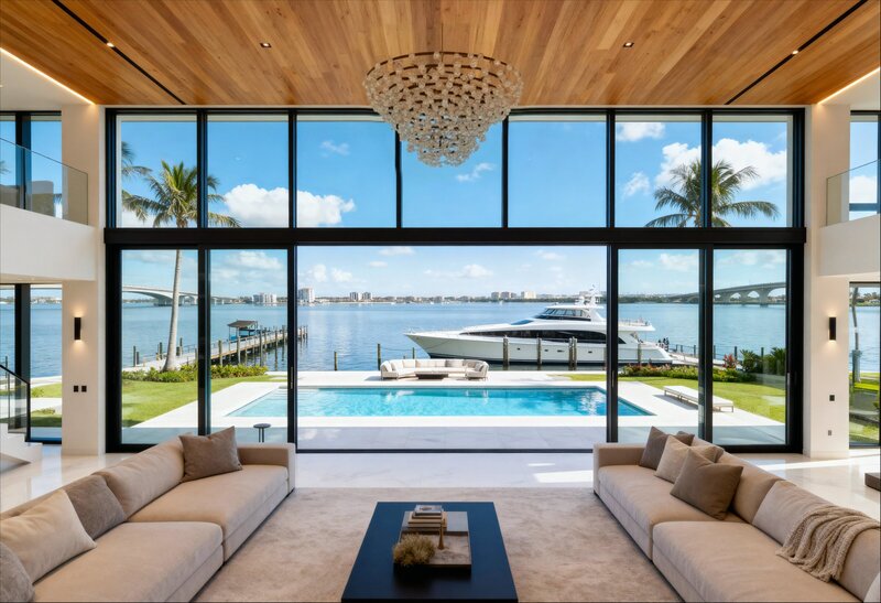 St. Pete modern villa rendering for real estate brochures