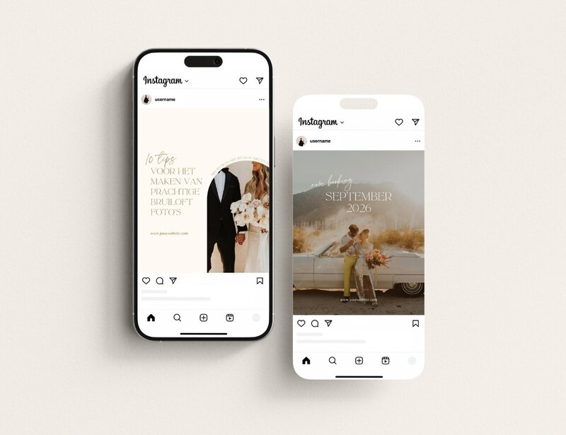 Boho Instagram post template voor fotografen
