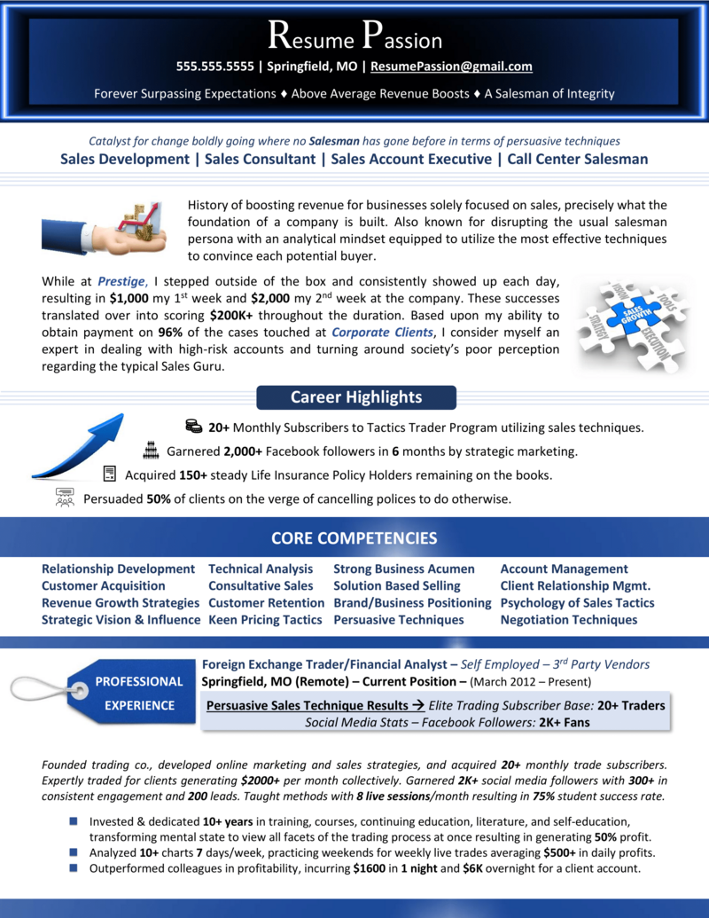 Resume samples resume passion
