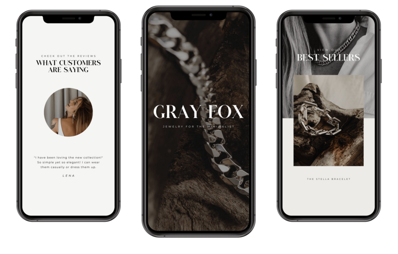 Gray Fox Instagram Templates for Ecommerce