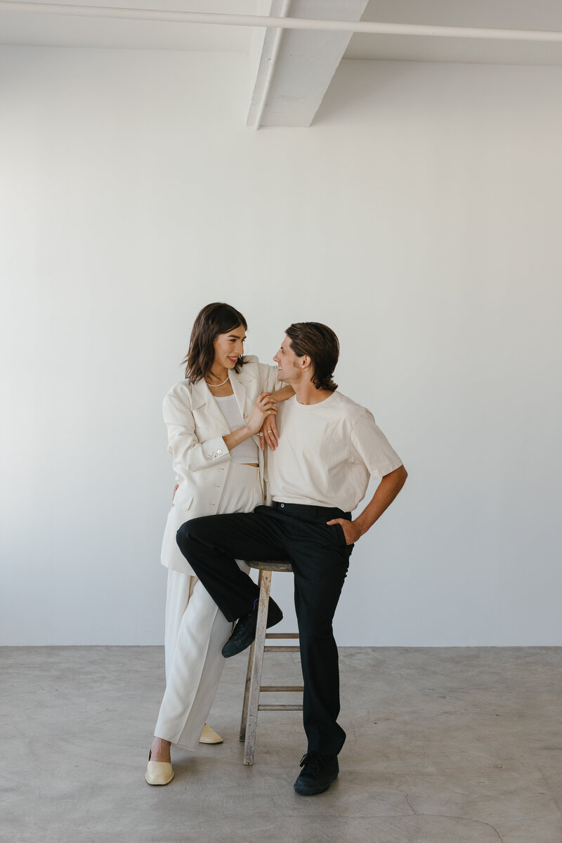 In-studio engagement photography session in downtown Los Angeles - 11