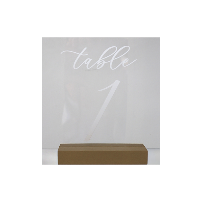 KAYLA Clear Square Table Numbers