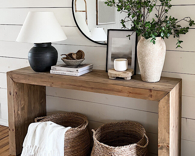 DIY WOOD CONSOLE TABLE - Grace Oaks Designs