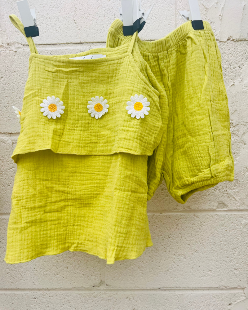 Lime Green Linen Set