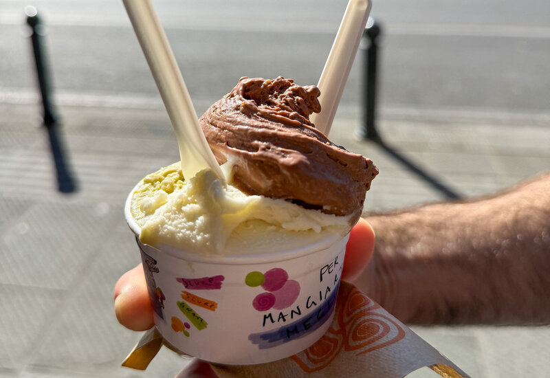 Gelato from Gelateria De'Coltelli in Pisa, Italy