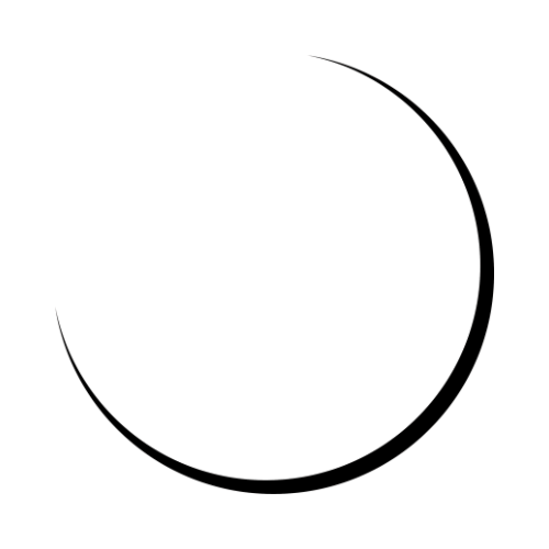 Glowing crescent moon