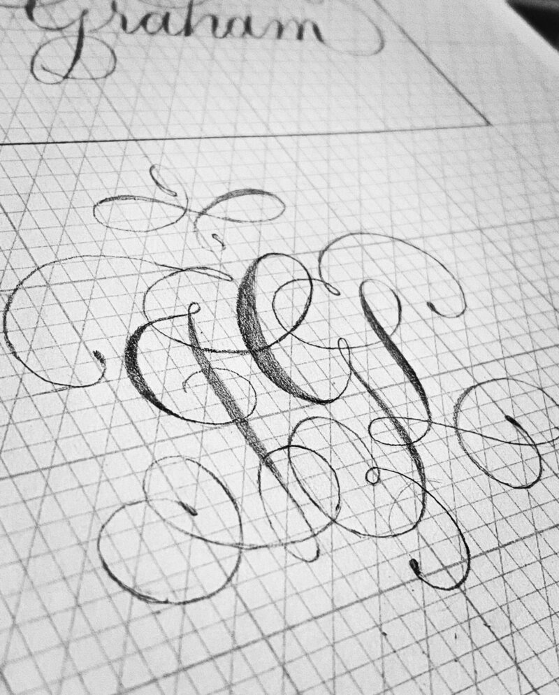 Monogram sketch   by Scribble Savvy from Washington DC