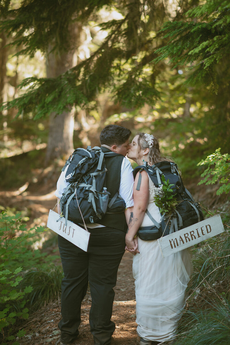 LGBTQ+ wedding at a lake 