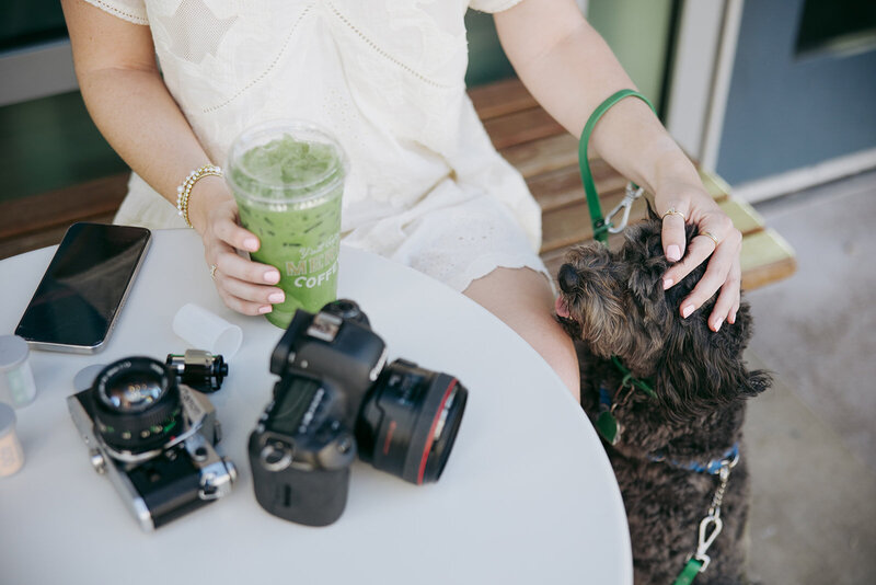 Trendy blurry wedding photo