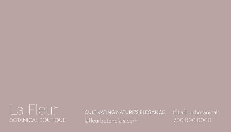 La Fleur Botanical Boutique Business Card Back